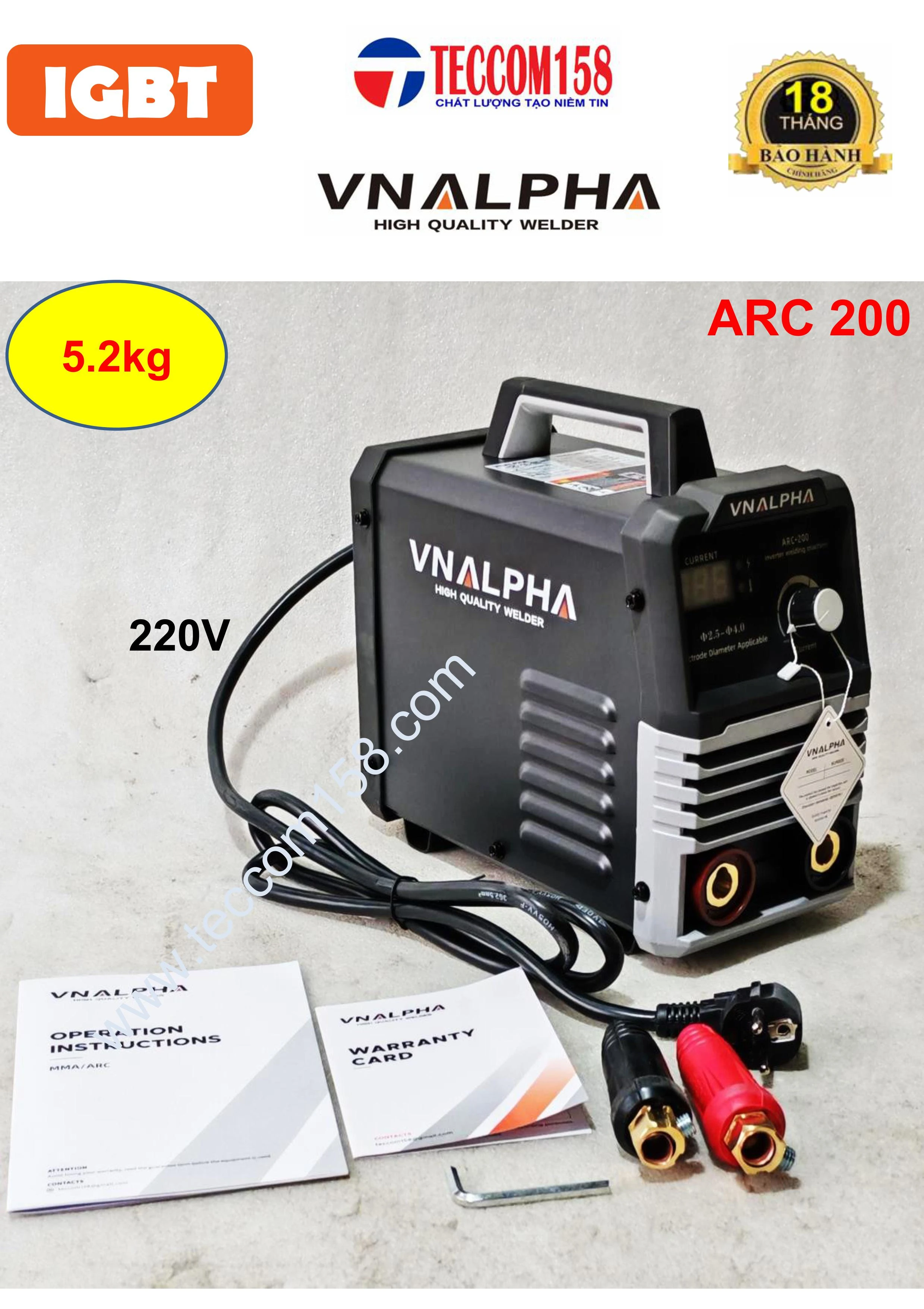 VNALPHA ARC200 CHUYÊN QUE 3LY2 100% 4LY 60% CẤU HÌNH 5 BO 4IGBT  ĐẦU TIÊN TẠI VN INPUT 220V